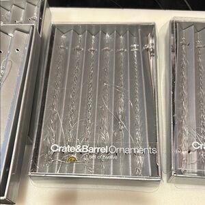 Crate&Barrel Silver Ornament Collection